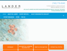 Tablet Screenshot of landerurology.com